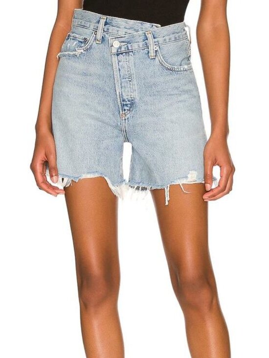 Agolde Pants - AGOLDE Criss Cross Jean Shorts in Symbol Size 23